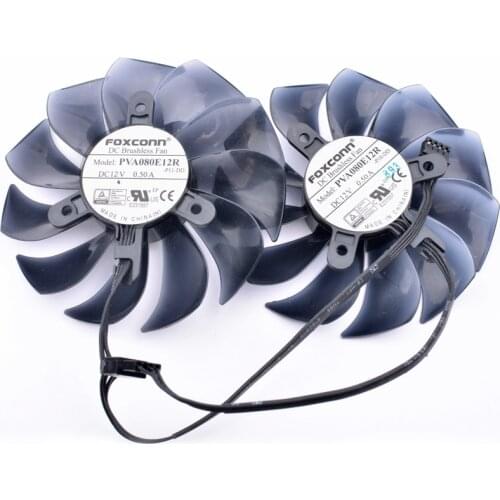 Brand new original PVA080E12R-P11 12V 0.50A 4 line graphics card cooling double fan