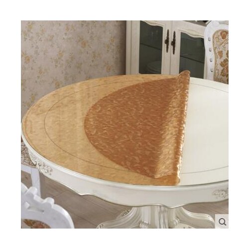 PASAYIONE Circle Soft Glass Table Cloth Transparent Roundtable Pad Dining Table Mat Tablecloth Disposable Waterproof Overlay