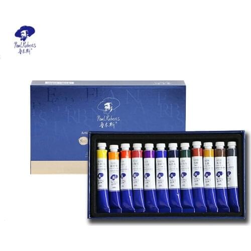 Paul Rubens 12 Colors Watercolor Paint Set 8ml Aluminum Tubes Profession Artist Pigment For Artist Studio Gallery