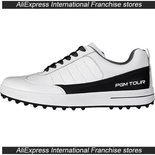 PGM Professional Mens Sports with Casual Shoes Genuine Leather Super Breathable Nailless Training Golf Running Shoes High-end