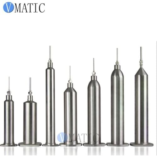Free Shipping 10cc/ml 20cc/ml 30cc/ml 40cc/ml 50cc/ml Japanese Style Stainless Steel Air Pressure Pneumatic SUS Syringe Barrels