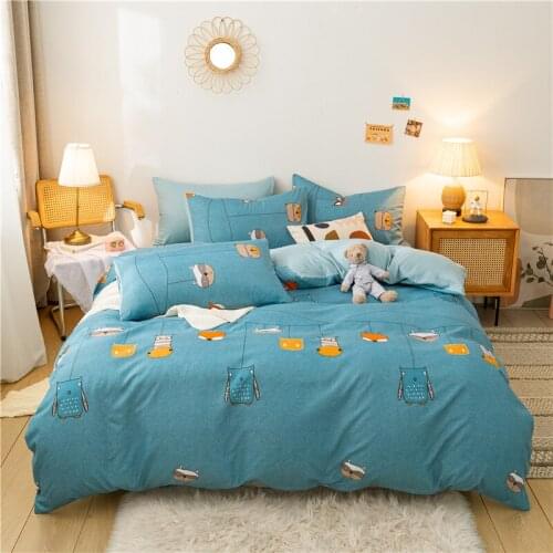 Cartoon Owl Pattern Duvet Cover 200x200/240x220 Pillowcase 3pcs Duvet Cover Set,Single Double Queen King Quilt Cover