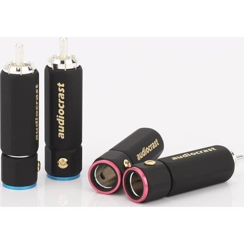 VR011S Silver Plated audio RCA connectors plug for Audio interconnect cable silver plated Audio RCA Plug rca