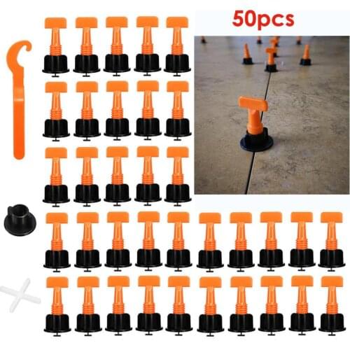 50pcs Level Wedges Tile Spacers for Flooring Wall Tile Leveling System Leveler Locator Spacers Plier Balance Tiles Alignment