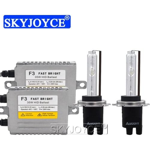 SKYJOYCE 35W Aozoom Xenon HID Headlight Kit H1 H7 H11 D2H 5500K DLT F3 Fast Start AC Ballast Ignition Block HID Conversion Kit