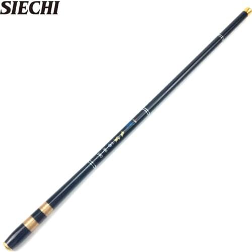 SIECHI Super Light Hard Carbon Fiber Hand Fishing Pole Telescopic Fishing Rod 3.6M/4.5M/5.4M/6.3M/7.2M Stream Rod