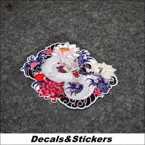 NO.L350 Japanese Style Dragon Totem 3M Reflective Modified Stickers Waterproof Decals Car Racing Motorcycle Decoration