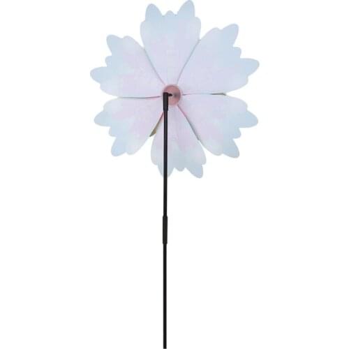 Wind Spinner Three Layers Sunflower Outdoor Garden Decoration Windmill Pinwheel Kids Children Toys Cartoon Gifts Funny