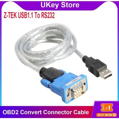 High Quality Z-TEK USB1.1 To RS232 Convert Connector Supports full-speed USB data transfer protocol Conform to USB1.1standard