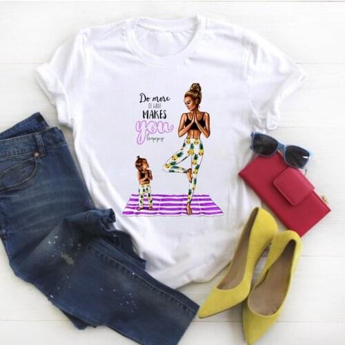 Print Tshirt Women Harajuku Fashion Tops Tee Cartoon Family Cute Tee Shirts Female Graphic T-shirt Family Pattern