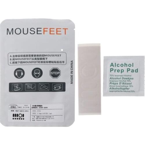 Brand New and High Quality 1 Set 0.6mm Thickness Replace White Curve Edge Mouse Feet Mouse Skates For logitech G304 G305 Mouse