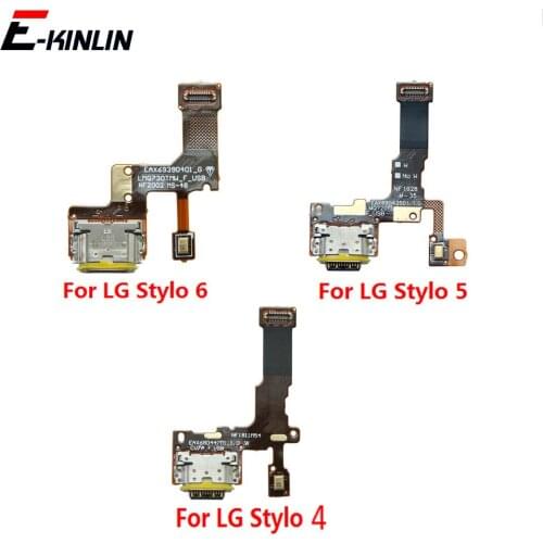 10pcs/lot Power Charger Dock USB Charging Port Plug Board With Microphone Mic Flex Cable For LG Stylo 6 5 4