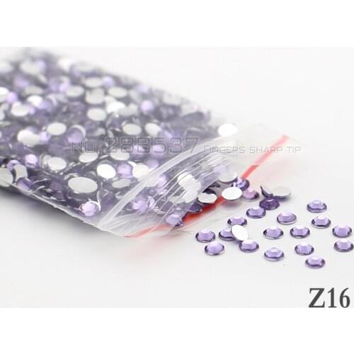 1000pcs 4mm SS16 Round Fashion Glitter Nail Art Rhinestone Light purple Crystal Decoration Rhinestones Beads Nail DIY Z16