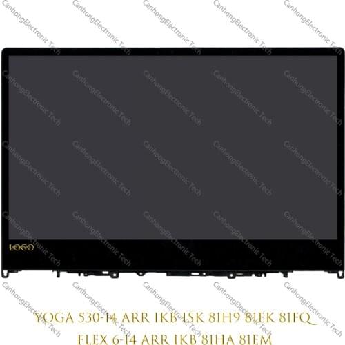 14" FHD For Lenovo Yoga 530-14ARR Flex 530-14IKB Flex 6-14 LCD Touch Screen Digitizer Replacement Assembly 5D10R03189