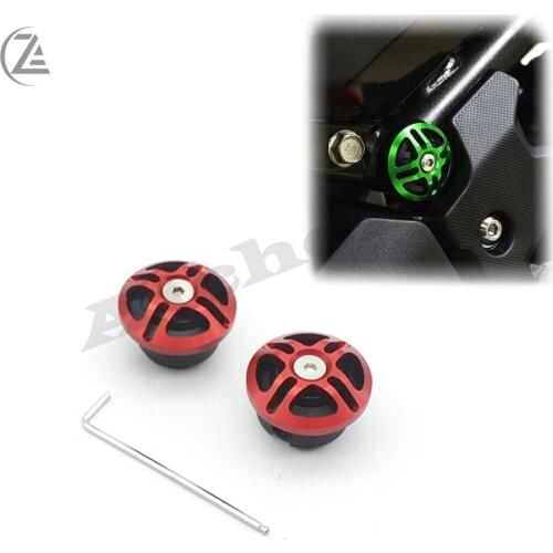 ACZ Motorcycle Accessories CNC Slider Stand Screws Decorative Cover Suit for KAWASAKI NINJA 400 2018-2019