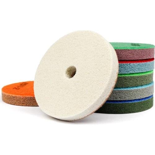 4" Diamond Sponge Polishing Pads Wet Use Buffing Wheel For Stone Marble Terrazzo Sandstone 7pcs/Set 100mm Abrasive Tool