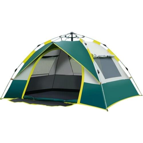 Outdoor camping camping automatic quick-opening tent double beach camping folding tent double-layer simple folding
