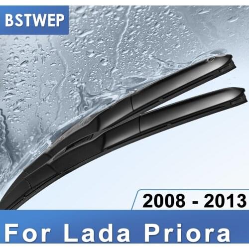 BSTWEP Windscreen Hybrid Wiper Blades for Lada Priora Fit Hook Arms 2008 2009 2010 2011 2012 2013