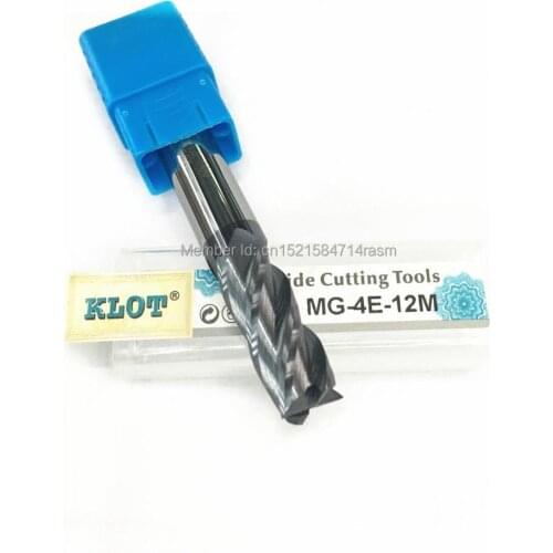 KLOT HRC50 ALTiN Coated Solid Carbide End Mill 1 1.5 2 2.5 3 3.5 4mm 4-Flute Length75,100mm,120mm