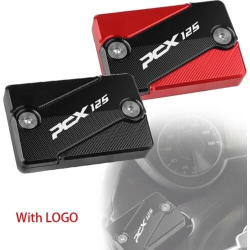 With Logo For HONDA PCX 125 PCX125 2015-2019 2018 Front CNC Motorcycle Brake Fluid Cap Cover Master Cylinder Reservoir Oil Plug