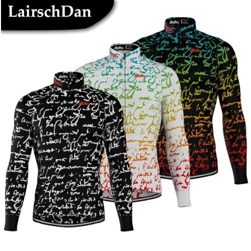 LairschDan spring summer black white long sleeve cycling jersey 2021 pro team bike top road cycling gear mallots ciclismo hombre