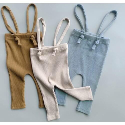 Breathable Infant Kids Suspender Pantyhose Spring Autumn Baby Girls Boys Solid Color High Waist Bandage Leggings