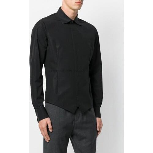 New Mens Fashion Personalized custom Short long sleeve cotton shirt
