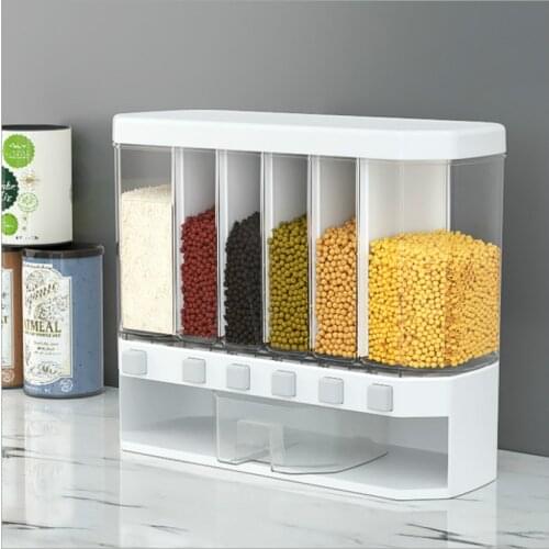 New Kitchen Rice Cereal Storage Bucket Plastic Food Container with Lid Wall-mounted Rice Storage Bucket Tank Flour Container