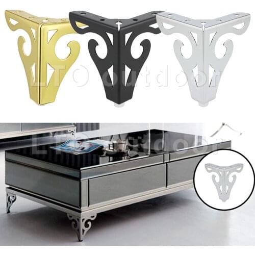 Metal Furniture Legs, Hollow Out Modern Furniture Sofa Legs, With Mounting Screws(100/120mm) for Sofa Table TV Stands