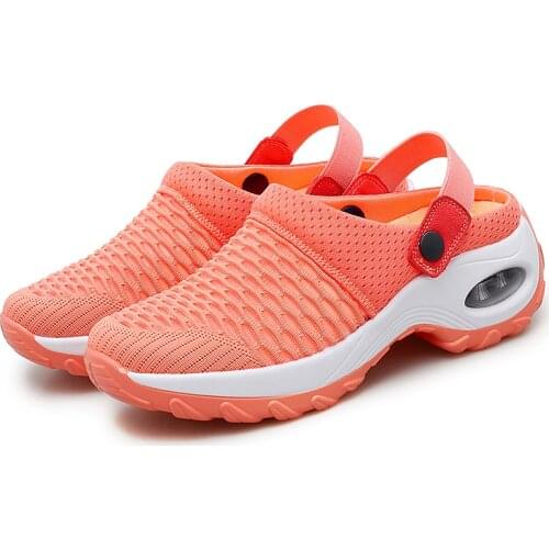 2021 New Women Shoes Casual Increase Cushion Sandals Non-slip Platform Sandal For Women Breathable Mesh Outdoor Walking Slippers