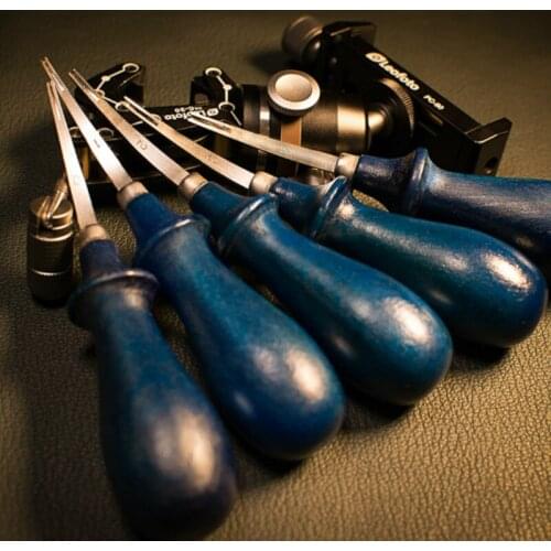 Blue handle edger chamfering edger hand grinding American Leather trimmer Leather Tool DIY