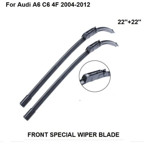 Windscreen Wiper For Audi A6 C6 4F 2004-2012 22''+22'' Wipers Blade Accessories Auto Windshield Prices New