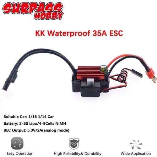 Waterproof 35A Brushless Senseless Speed Controller for 1: 14 1:16 RC Crawler Buggy Drift Car Accesorries rc esc
