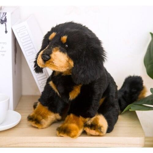 High quality plush Tibetan Mastiff super cute simulation dog baby play doll home decoration Christmas birthday gifts for kids