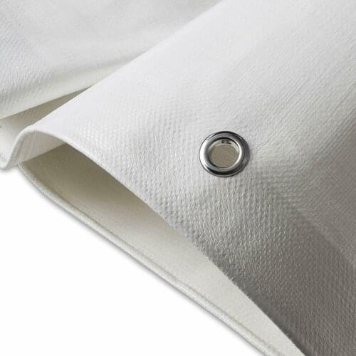 6.6x16Ft 2x5meter White Waterproof Poly Tarp Cover Camping Tarpaulin Durable