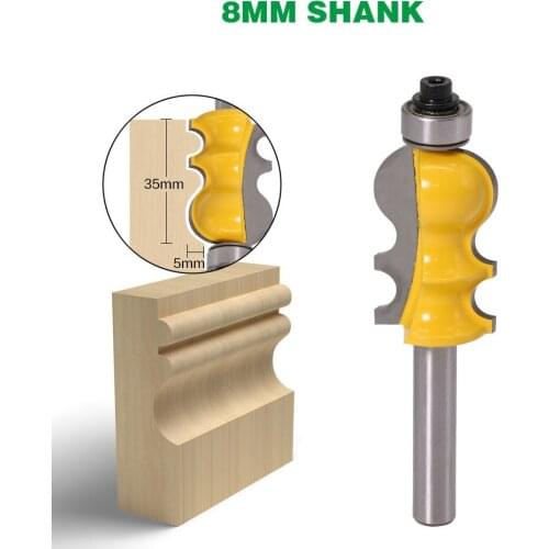 1PC 8mm Shank Casing & Base Molding Router Bit Wood Cutters Line knife Woodworking Tenon Cutter for Woodworking Tools
