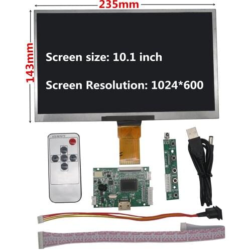 7inch 1024*600 HD LCD Display Screen High Resolution Monitor Driver Control Board HDMI For Android Windows Raspberry Pi