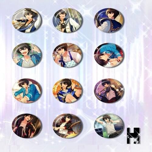 58MM Round Bagde Animation Ensemble Stars Trickstar Hibiki Fushimi Himemiya Tenshouin Eichi Badge Brooch Backpack