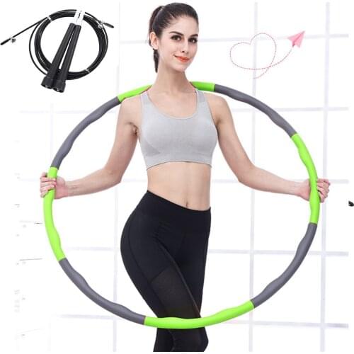 8 Knots Fitness Hoop Yoga Waist Removable PE Hoop Exercise Slimming Sport Hoop Massage Loop Fitness Circle Indoor Gym Equipment