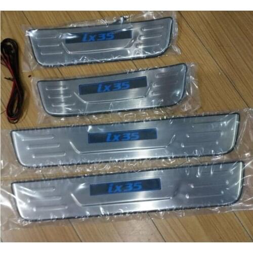 Accessories fit for Hyundai TUCSON / ix35 Stainless Door Scuff Sill Plates Entry Panel Cover 2010 2011 2012 2013 2014 2015