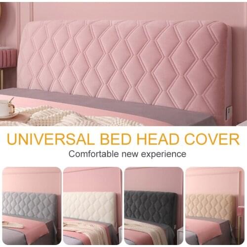 Velvet Quilted Bed Head Cover All-inclusive Bed Back Protector Cover Home Decor European Thicken Soft Plush Headboard Cover