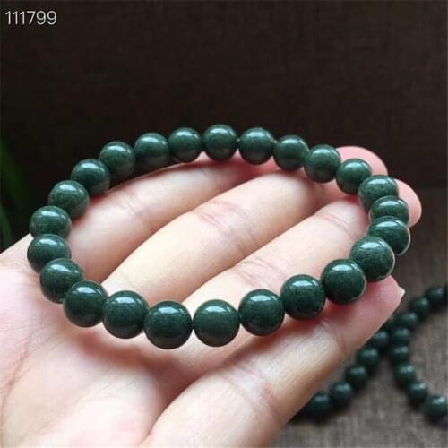 7mm Natural Green Phantom Quartz Bracelet Jewelry For Women Men Healing Gift Crystal Round Beads Reiki Gemstone Stretch AAAAA