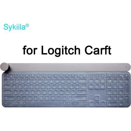 Keyboard Cover for Logitech Craft Wireless Protective Protector Skin for Logi Case Black Clear Silicon TPU Skin Case Computer