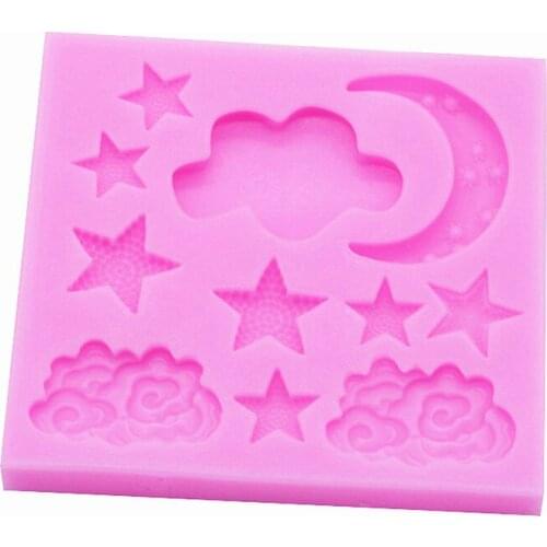 DIY Sugar craft Cake Vintage White clouds Silicone Mold Fondant Mold Cake decorating Tools Gum paste Mold
