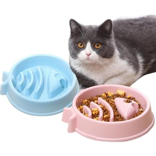 Dorakitten 2Pcs/Set Pet Slow Feeder Anti-Gulping Creative Pet Food Water Bowls Pet Feeding Supplies Cat Dog Food Water Feeder