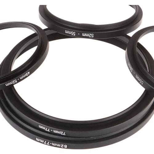 Hot Sale 37 49 52 55 58 62 67 72 77 82 mm Lens Step Up Down Ring Filter All Camera Adapter Set