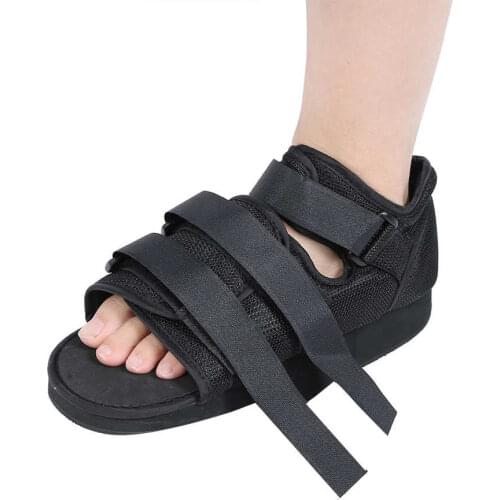 Surgical Shoes Breathable Foot Fracture Shoe Lightweight Post-Op Walking Boot Skin-Care Adjustable Strap Post-Op Shoes