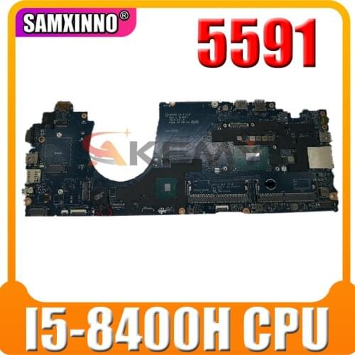 Laptop motherboard For DELL Latitude 5591 Mainboard DDP80 LA-F711P CN-0DMR52 0DMR52 I5-8400H