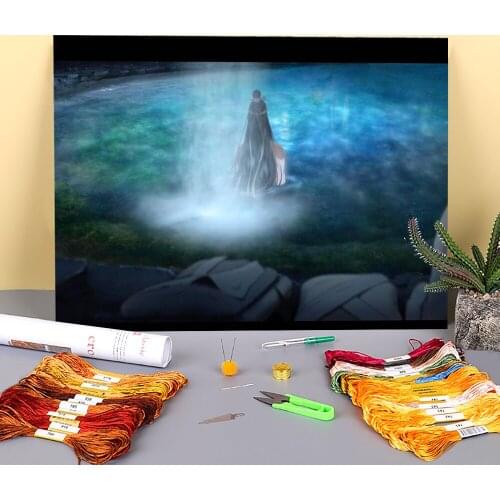 Mo Dao Zu Shi Printed Water-Soluble Canvas 11CT Cross Stitch Set Embroidery DMC Threads Handicraft Painting work Design