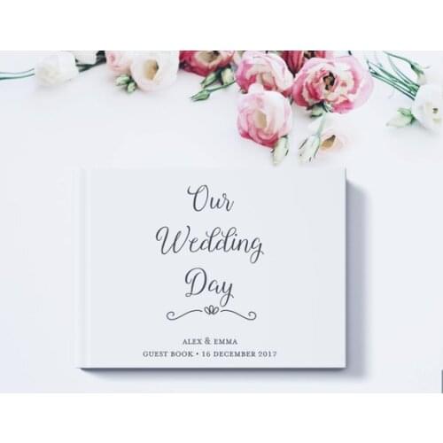 Our Wedding Date White Wedding Guest Book Alternatives,Custom Wedding Gift For Couple,Personalized Photo Album,Guestbook Ideas